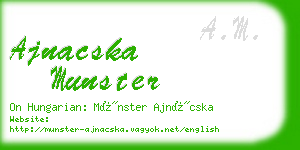 ajnacska munster business card
